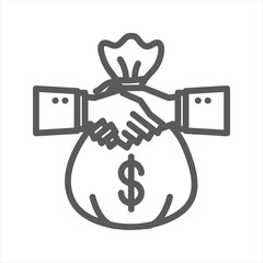 Lending Money simple line icon
