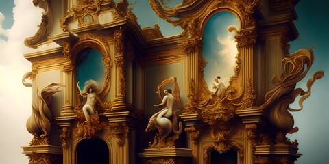 Fototapeta premium Surreal Art, Generative AI Illustration