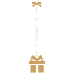 Gold Hanging Christmas Decoration Icon