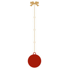 Gold Hanging Christmas Decoration Icon