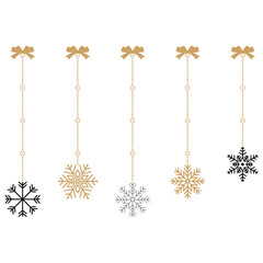 Gold Hanging Christmas Decoration Icon