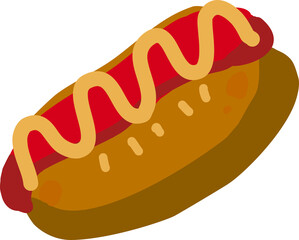 hot dog icon cartoon style