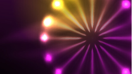 Obraz premium Circles with bright neon shiny light effects, abstract background wallpaper design