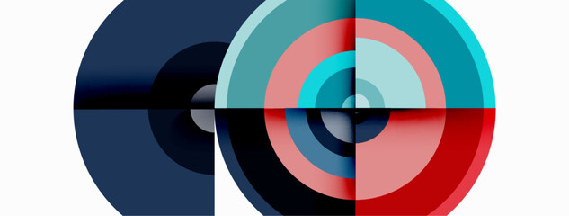 Obraz premium Circle trendy minimal geometric abstract background. Vector Illustration For Wallpaper, Banner, Background, Card, Book Illustration, landing page