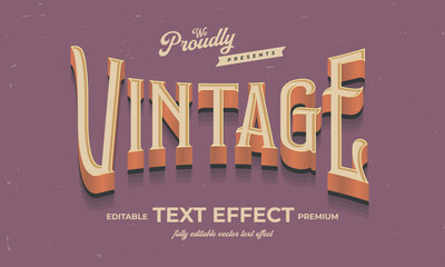 vintage retro editable text effect alphabet font typography typeface