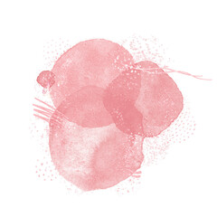 Rose Gold Abstract Watercolor Illustration