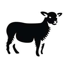 Sheep vector icon design. Farm animal flat icon.