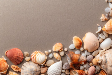 Fototapeta na wymiar Exploring the Beauty of Sand, Water, and Seashells