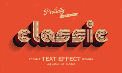vintage retro editable text effect alphabet font typography typeface