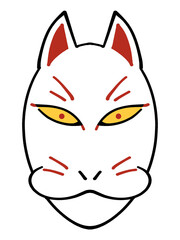 狐面のイラスト素材