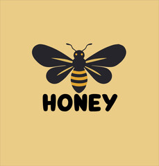 honey bee logo design idea vector, honey bee business logo icon