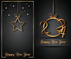 2024 Happy New Year background for your seasonal invitations, festive posters, greetings cards.