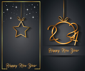 2024 Happy New Year background for your seasonal invitations, festive posters, greetings cards.