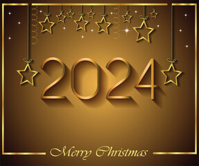 2024 Merry Christmas background.