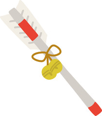 シンプルにデフォルメした破魔矢のイラスト