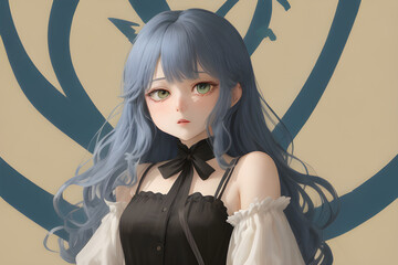 a cute blue-haired girl
Generative AI