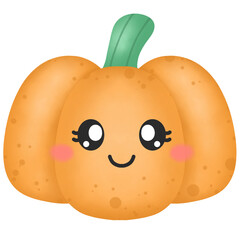 Cute Halloween cartoon drawings. used as an illustration