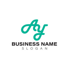 vector design elements for your company logo, letter ay logo. modern logo design, business corporate template. ay monogram logo.