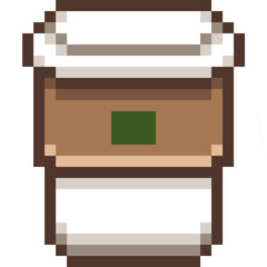 cafe drink, pixel art