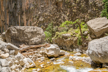 View of The Samaria Gorge, Crete, Greece