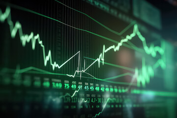 New york stock exchange analysis forex indicator Trading graph chart business growth finance money crisis economy, AI