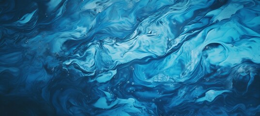 Obraz na płótnie Canvas Abstract liquid blue ice marble texture background. Generative AI technology.