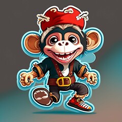 cute monkey dancing