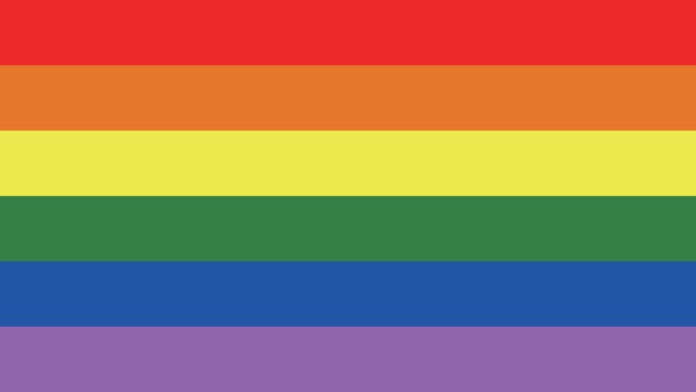 LGBT社会運動の象徴旗、レインボーフラッグのベクターイラスト