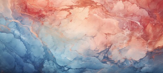 Naklejka premium Abstract warm watercolor liquid texture background. Generative AI technology.
