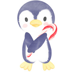 Penguin with candy