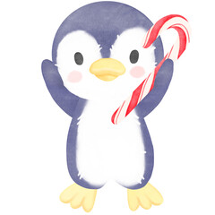 Penguin with candy