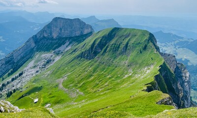 View From Tomlishorn Peak, the Highest Point of the Pilatus Mountain Massif in Switzerland
