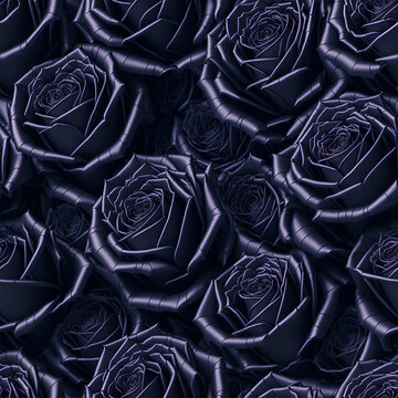 Midnight Blooms: The Enigmatic Black Rose Pattern!