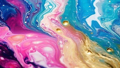 A beautiful abstract background of Epoxy resin art. Abstract composition for your design. colourful paint, glitter, oil, water textured wallpaper