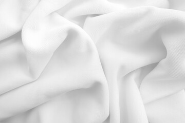 Plakat White fabric texture. Cloth background.