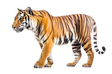 Fototapeta na wymiar Tiger isolated on white background, Generative AI