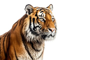 Tiger isolated on white background, Generative AI