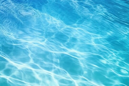 Surface of water blue swimming pool background, Generative AI