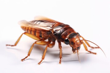 A cockroach isolated on white background. Cockroach. Generative Ai