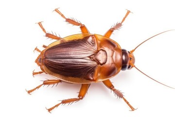 A cockroach isolated on white background. Cockroach. Generative Ai