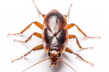 A cockroach isolated on white background. Cockroach. Generative Ai