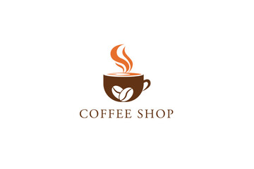 coffee cup logo for coffee  shop design  concept