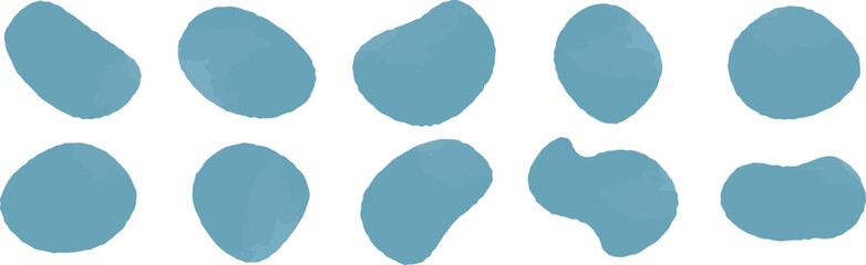 Set of cute abstract shapes.Vector loose frame.Hand drawn watercolor beautiful vector frame.Watercolor vector abstract copy space.