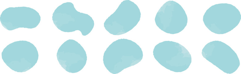 Set of cute abstract shapes.Vector loose frame.Hand drawn watercolor beautiful vector frame.Watercolor vector abstract copy space.