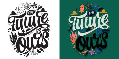 Obraz premium Funny hand drawn lettering quote. Cool phrase for print and poster design. Inspirational slogan. Greeting card template. T-shirt design, mug print, tee design. Vector
