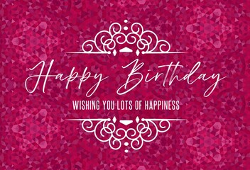 Happy Birthday to you typographic poster for celebration, invitation etc. Calligraphic poster, happy birthday logo