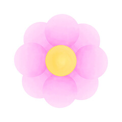 pink flower isolated on white