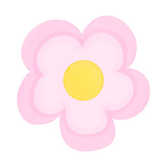 pink flower on white background