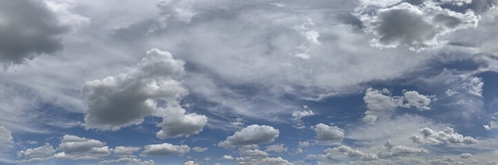 summer cloudscape. natural cloudy weather background. panorama.