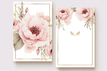 Blush and gold Floral Design: Multi-Purpose Template for Wedding Invitations, Business Cards, Thank You Notes, Flyer, Poster,Cover ...
